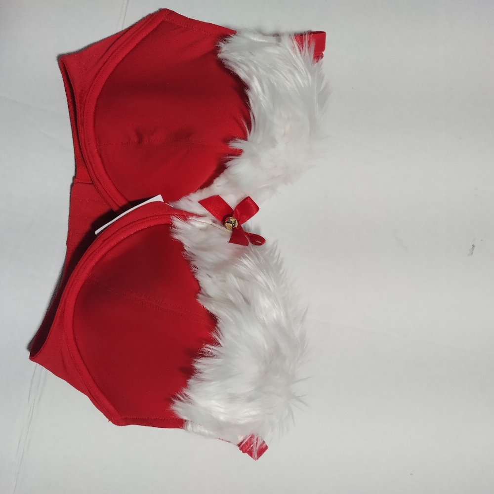 This Adore Me red Christmas bra is perfect for adding a playful and cozy touch t